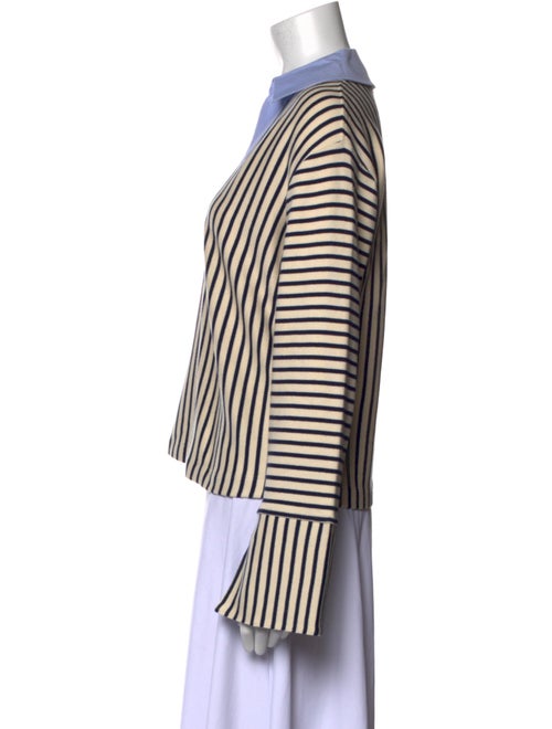 Tanya Taylor Striped Long Sleeve Polo