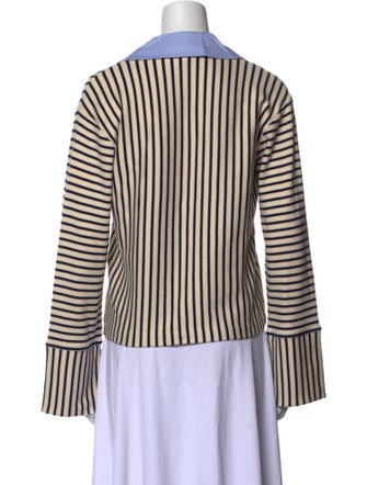 Tanya Taylor Striped Long Sleeve Polo