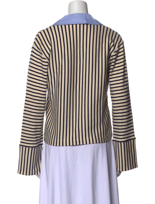 Tanya Taylor Striped Long Sleeve Polo