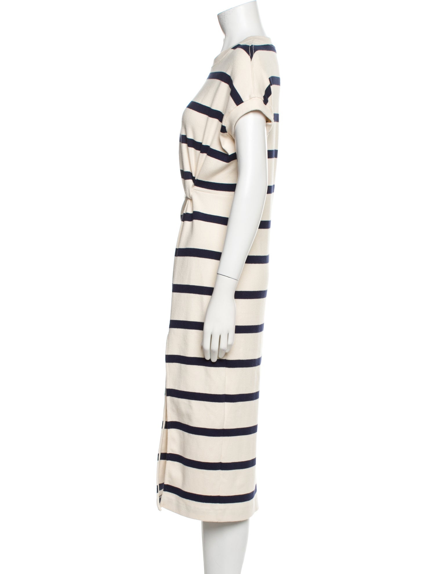 Tanya Taylor Striped Midi Length Dress