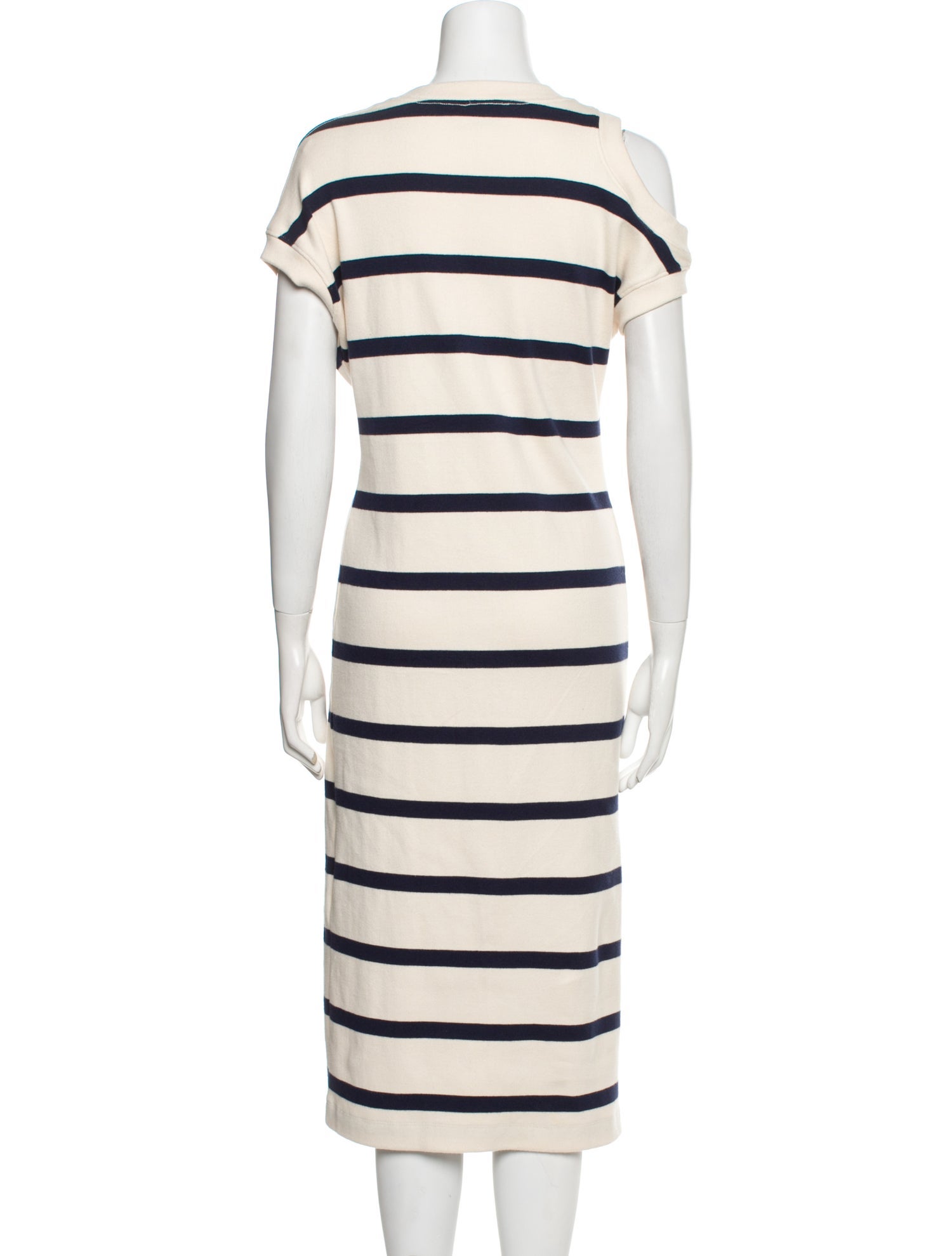 Tanya Taylor Striped Midi Length Dress