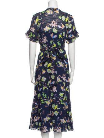 Tanya Taylor Floral Print Long Dress