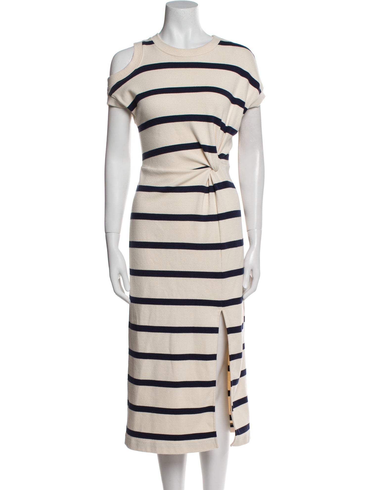 Tanya Taylor Striped Midi Length Dress