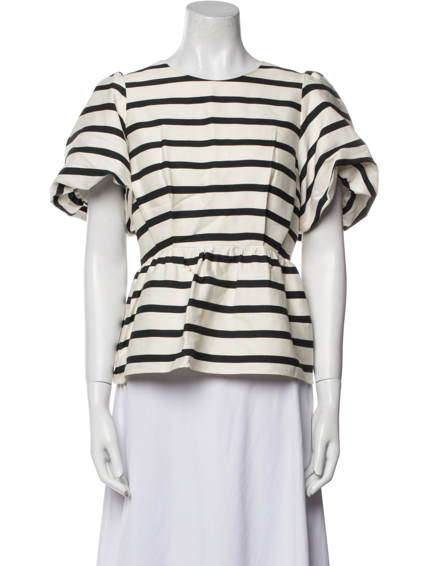 Tanya Taylor Striped Crew Neck Top