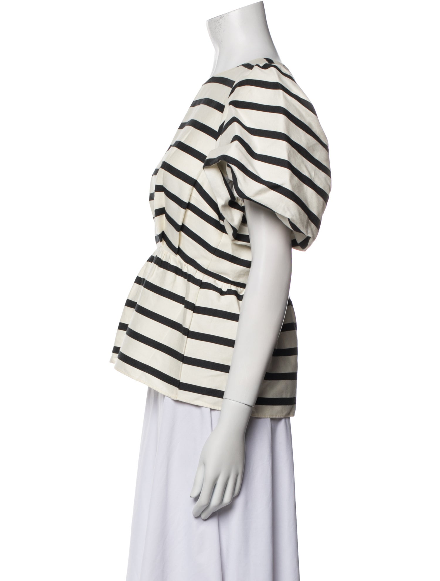 Tanya Taylor Striped Crew Neck Top