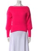 Tanya Taylor Wool Bateau Neckline Sweater