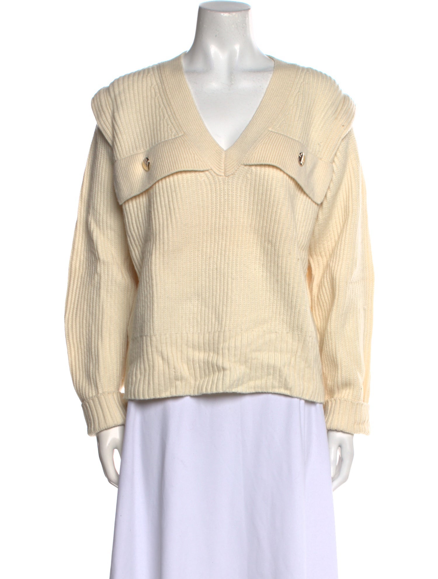 Tanya Taylor Merino Wool V-Neck Sweater