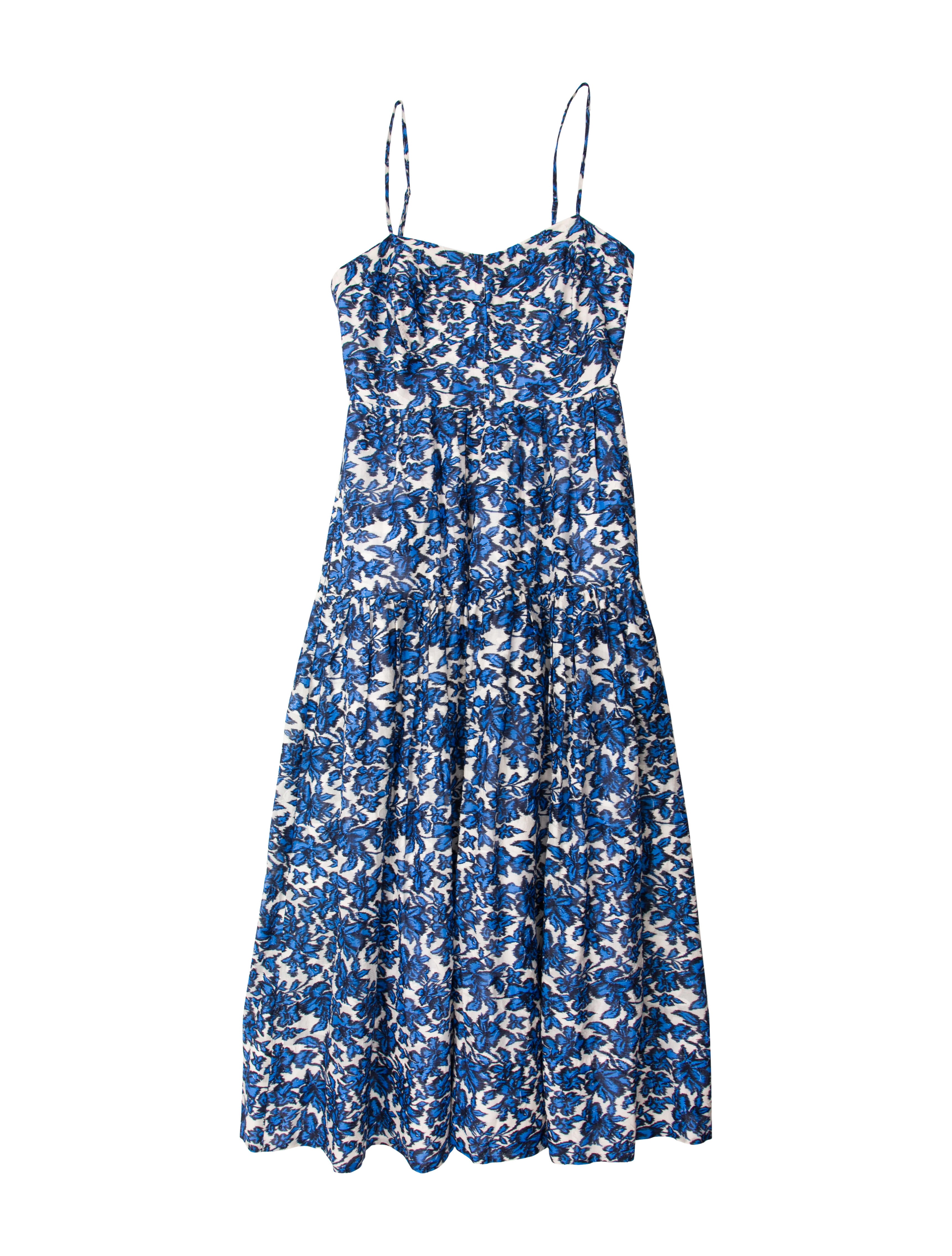 Tanya Taylor Floral Print Long Dress