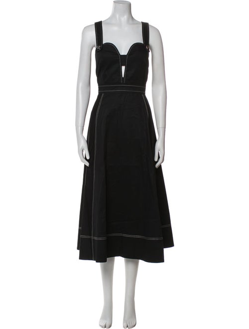 Tanya Taylor Square Neckline Long Dress