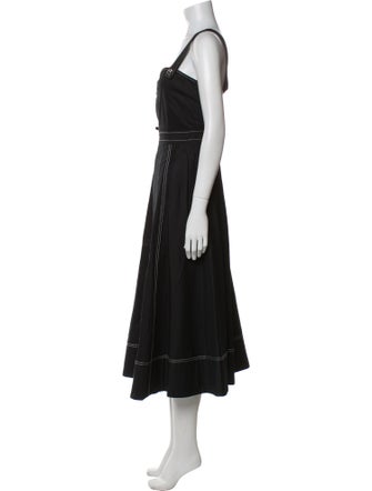 Tanya Taylor Square Neckline Long Dress