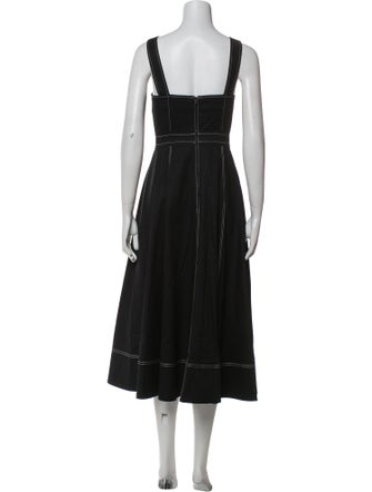 Tanya Taylor Square Neckline Long Dress