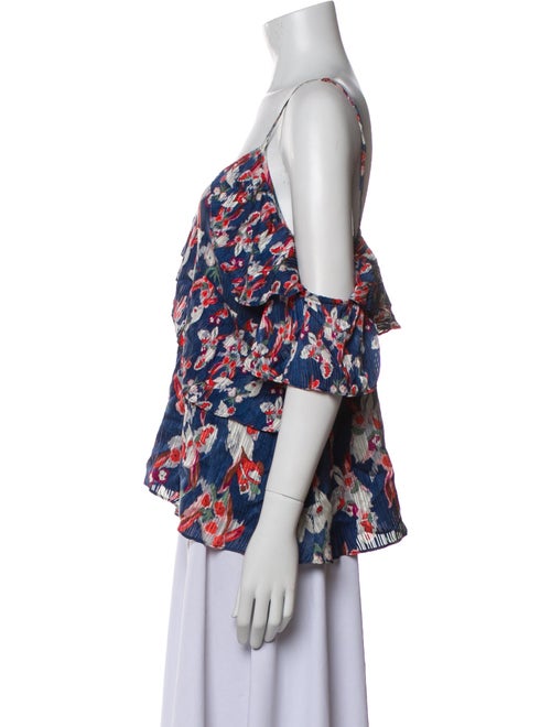 Tanya Taylor Silk Floral Print Blouse