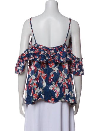 Tanya Taylor Silk Floral Print Blouse