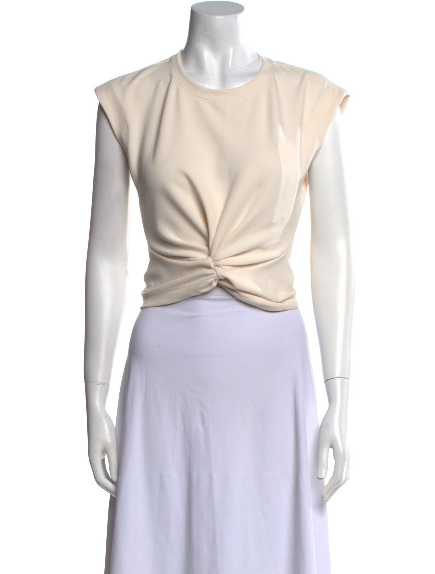 Tanya Taylor Crew Neck Short Sleeve Crop Top