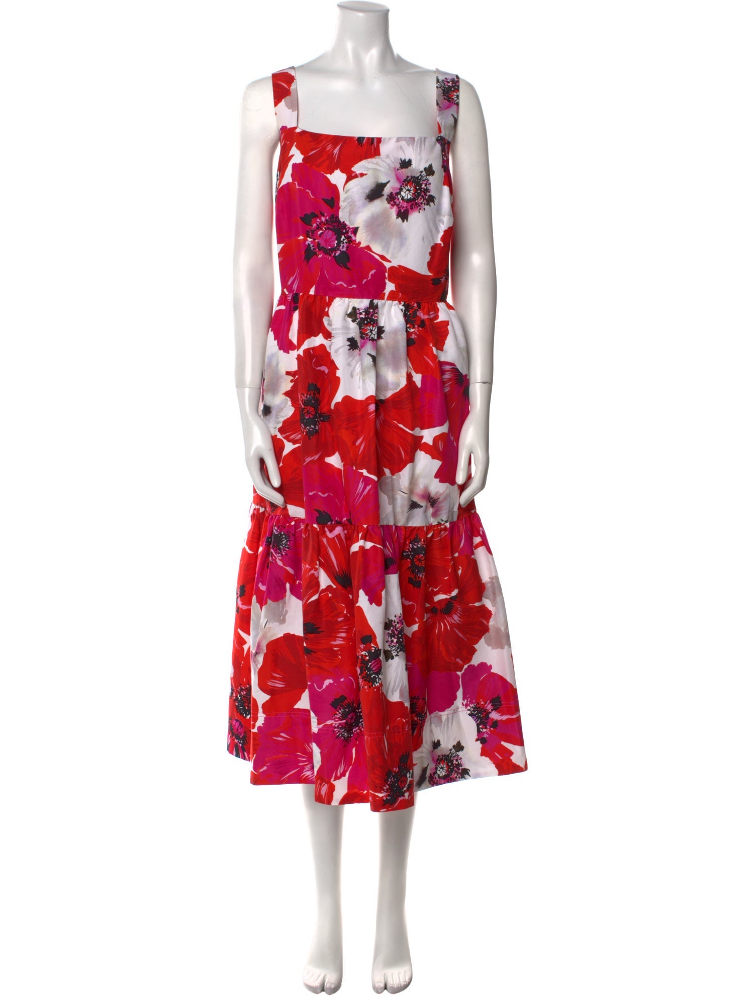 Tanya Taylor Floral Print Long Dress
