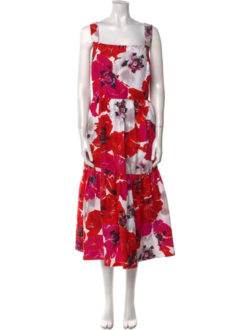 Tanya Taylor Floral Print Long Dress