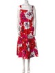Tanya Taylor Floral Print Long Dress