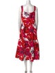 Tanya Taylor Floral Print Long Dress