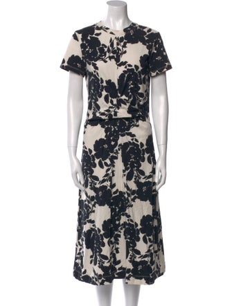Tanya Taylor Floral Print Midi Length Dress