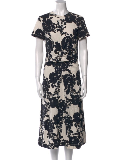 Tanya Taylor Floral Print Midi Length Dress