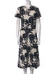 Tanya Taylor Floral Print Midi Length Dress