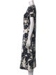 Tanya Taylor Floral Print Midi Length Dress