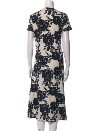 Tanya Taylor Floral Print Midi Length Dress