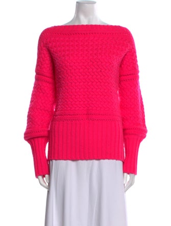 Tanya Taylor Wool Bateau Neckline Sweater