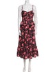 Tanya Taylor Floral Print Long Dress