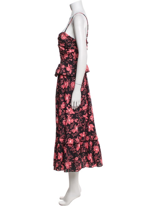 Tanya Taylor Floral Print Long Dress