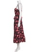 Tanya Taylor Floral Print Long Dress
