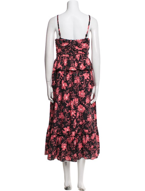 Tanya Taylor Floral Print Long Dress