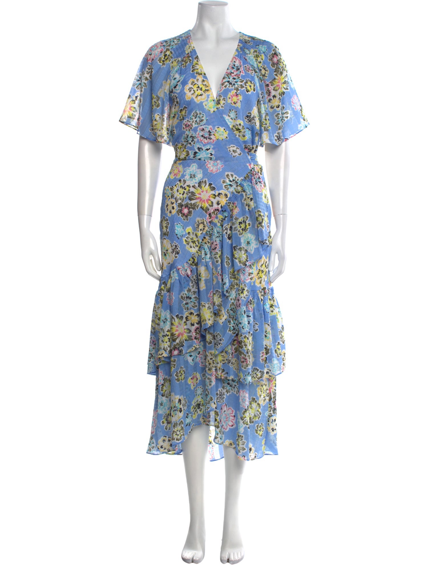 Tanya Taylor Floral Print Long Dress