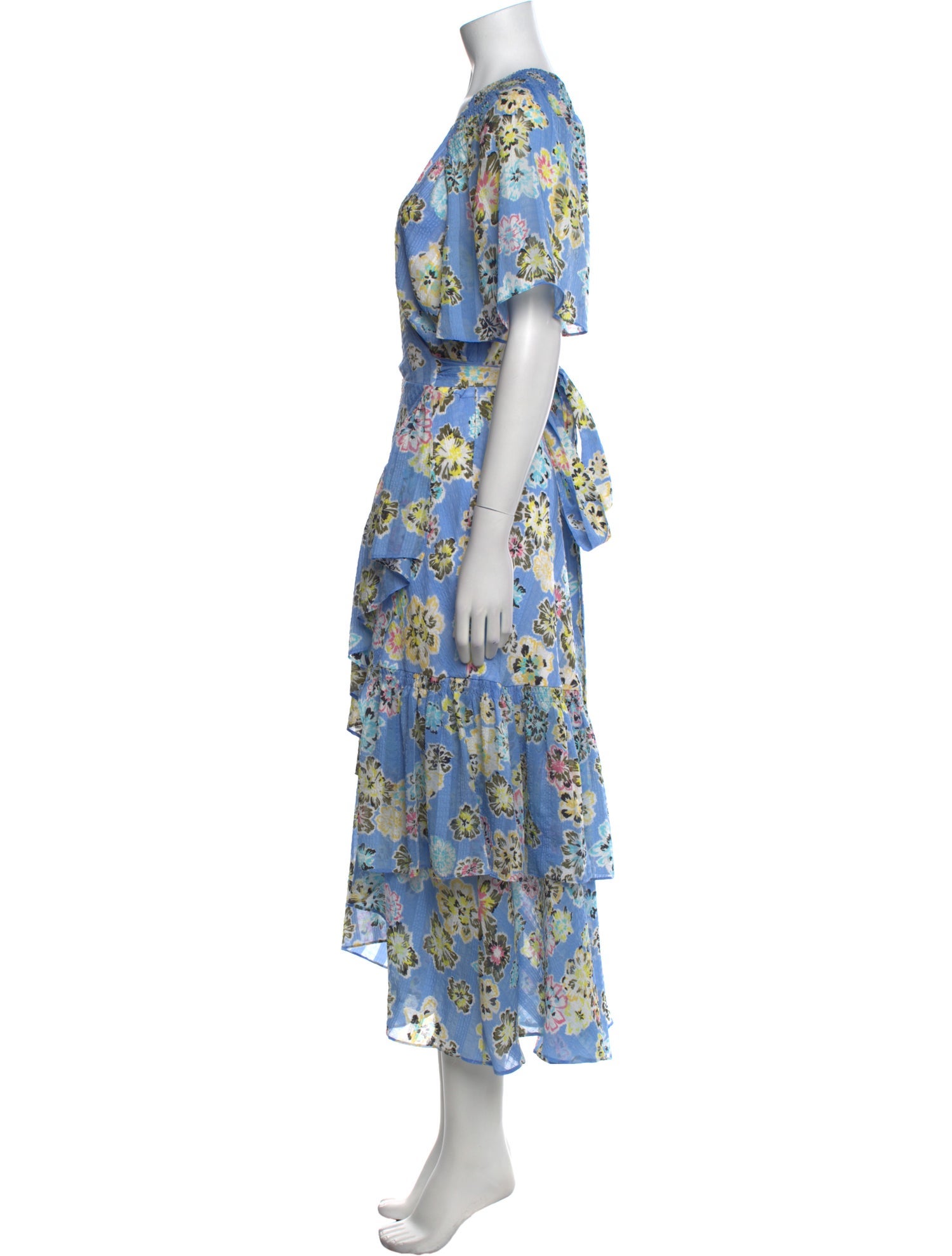 Tanya Taylor Floral Print Long Dress