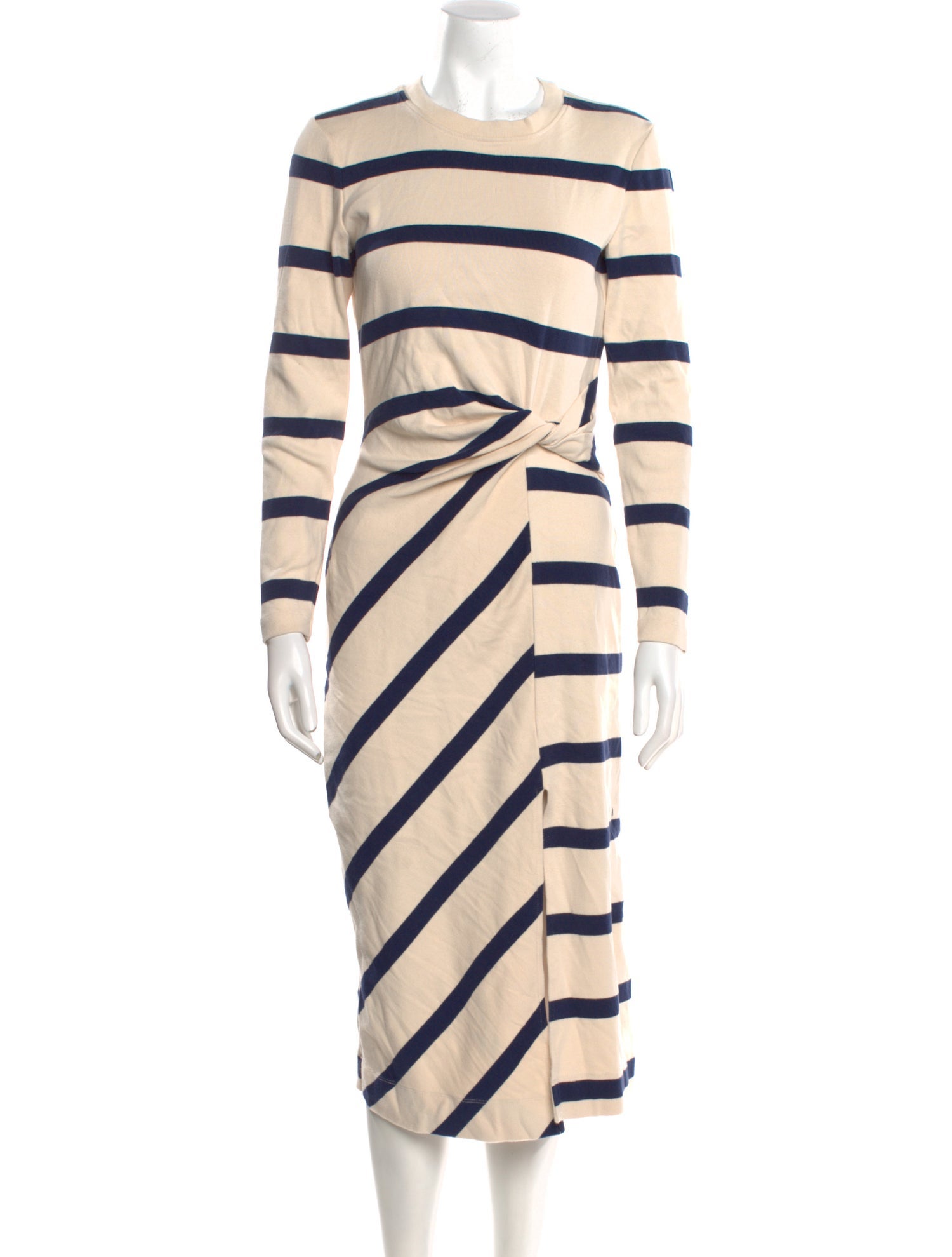 Tanya Taylor Striped Midi Length Dress