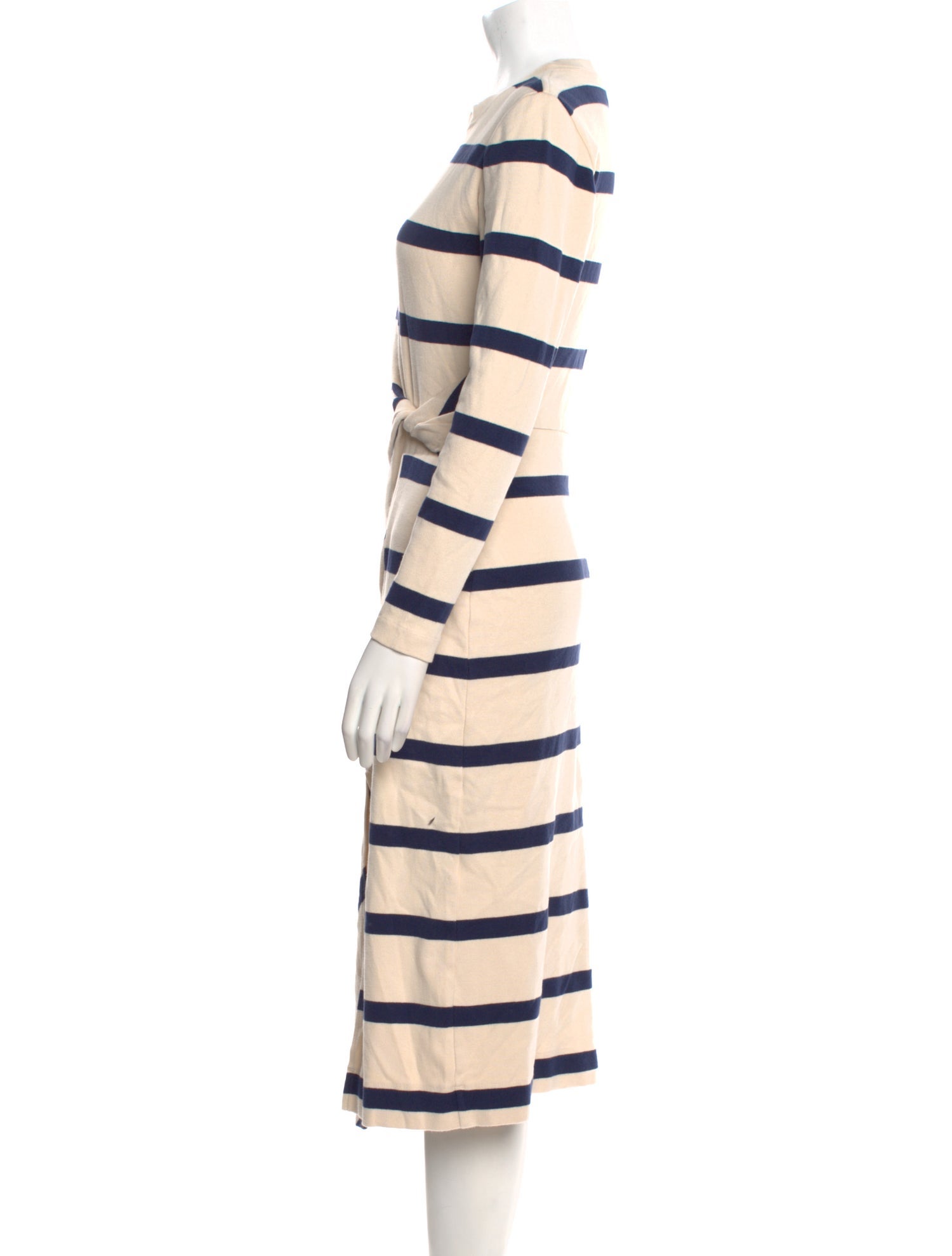 Tanya Taylor Striped Midi Length Dress
