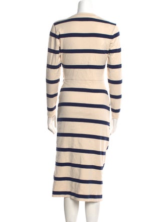 Tanya Taylor Striped Midi Length Dress
