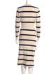 Tanya Taylor Striped Midi Length Dress