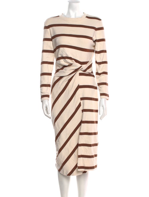 Tanya Taylor Striped Midi Length Dress