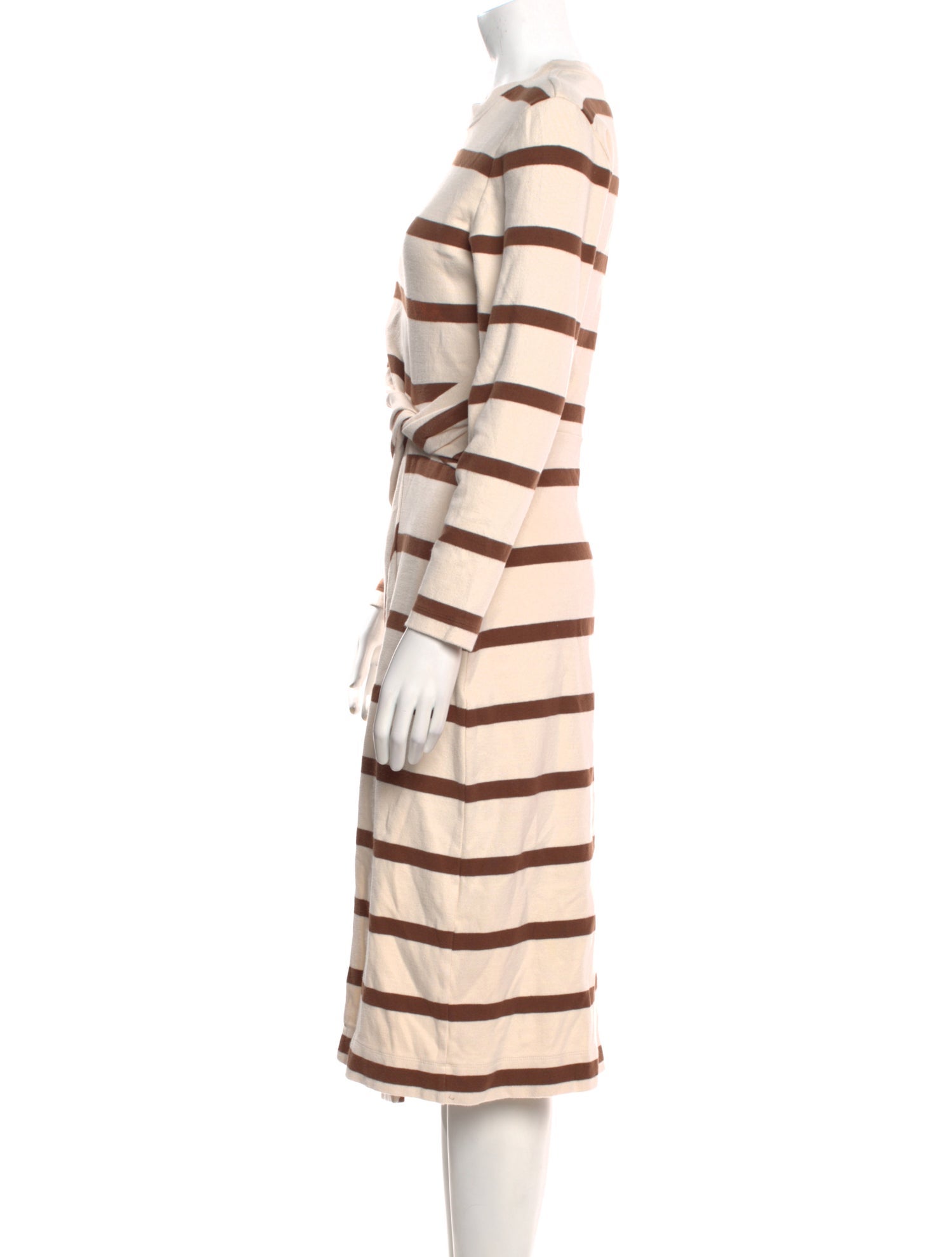 Tanya Taylor Striped Midi Length Dress