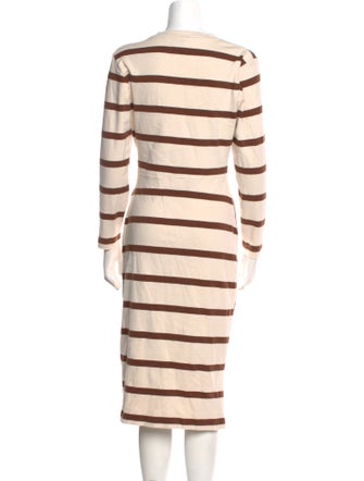 Tanya Taylor Striped Midi Length Dress