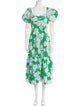 Tanya Taylor Floral Print Knee-Length Dress