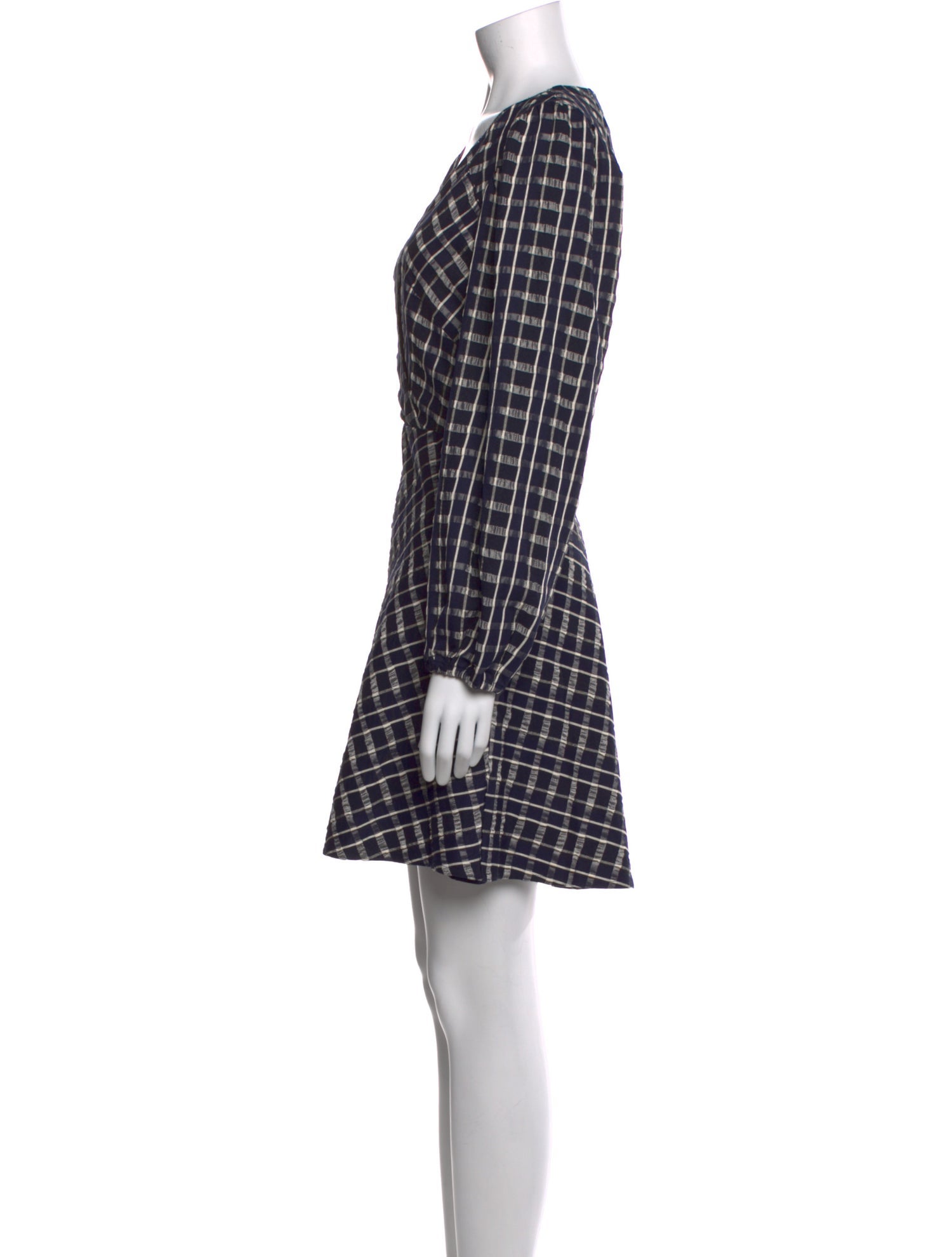 Tanya Taylor Plaid Print Mini Dress