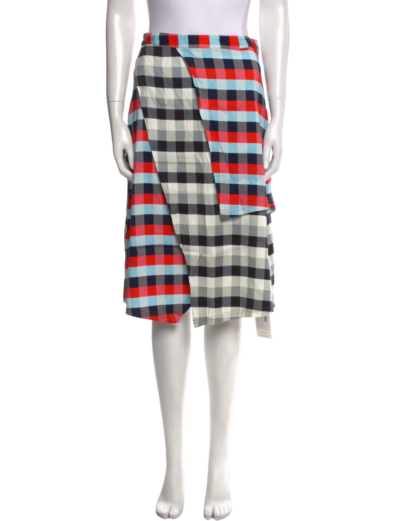 Tanya Taylor Plaid Print Knee-Length Skirt