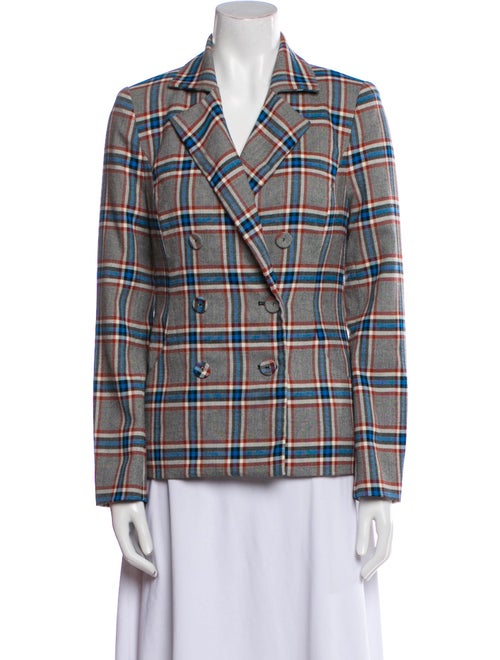 Tanya Taylor Plaid Print Blazer