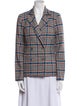 Tanya Taylor Plaid Print Blazer