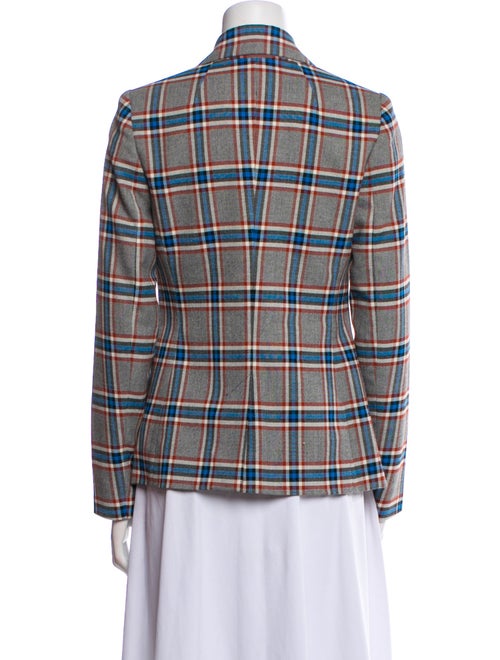 Tanya Taylor Plaid Print Blazer