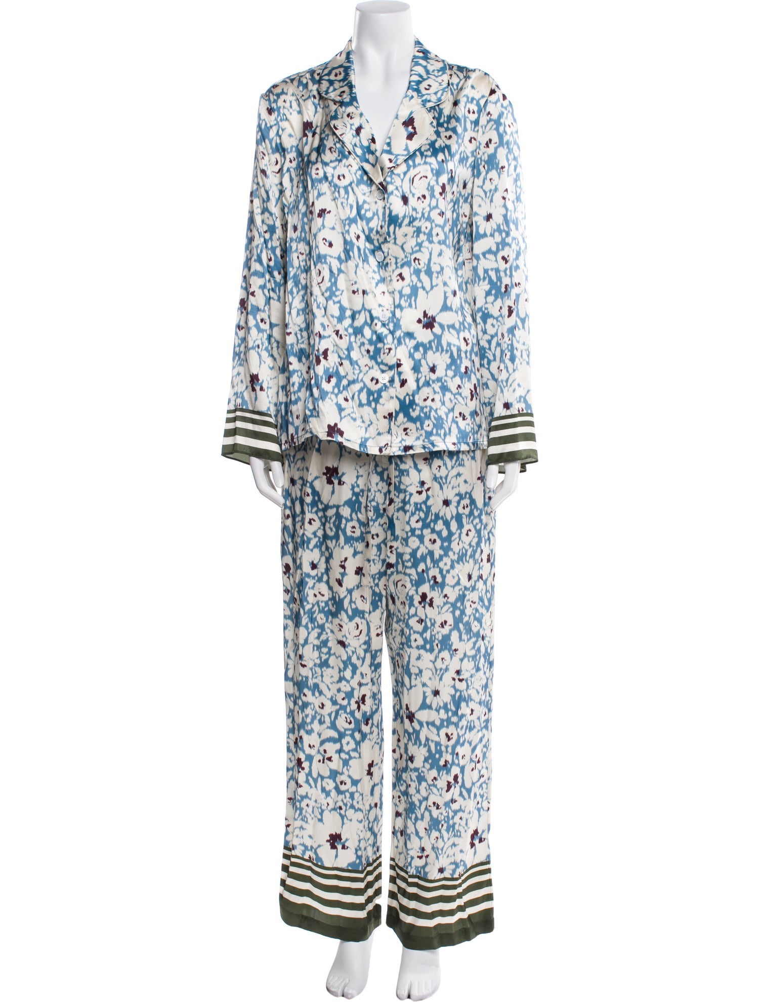 Tanya Taylor Silk Printed Pant Set