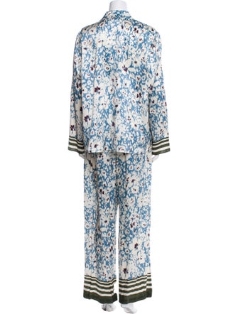 Tanya Taylor Silk Printed Pant Set