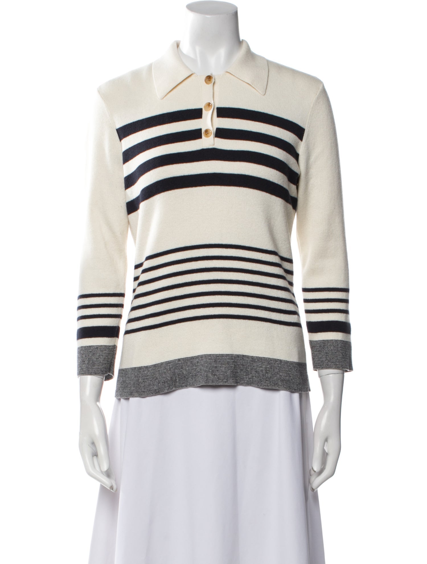 Tanya Taylor Striped Mock Neck Sweater